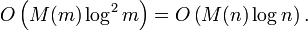 
O\left\log^2 m\right) = O\left\log n\right)  .
