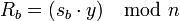 R_{b}= \mod{n}