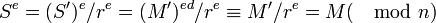 S^e=^e/r^e=^{ed}/r^e \equiv M'/r^e = M \,