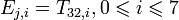 E_{j,i} = T_{32,i} ,  0\leqslant i\leqslant 7