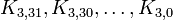 K_{3,31},K_{3,30},\dots,K_{3,0}