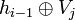h_{i-1}\oplus V_{j}
