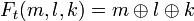 F_t = m \oplus l \oplus k 