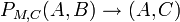 P_{M,C}\rightarrow