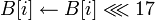 B\leftarrow B\lll 17