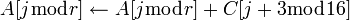 A\leftarrow A + C