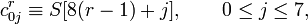 c_{0j}^r \equiv S, \qquad 0 \leq j \leq 7,