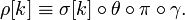 \rho \equiv \sigma \circ \theta \circ \pi \circ \gamma.