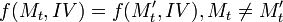 f = f, M_t \neq M_t'