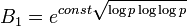 B_1 = e^{const\sqrt{\log{p}\log{\log{p}}}}