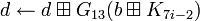 d \leftarrow d \boxplus G_{13}