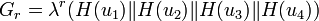 u = u_1\|u_2\|u_3\|u_4,, 32-битное слово<br />
<img class=