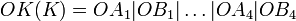 OK=OA_{1}|OB_{1}|\ldots|OA_{4}|OB_{4}