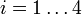 i=1\ldots4
