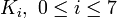 {{K_i},~    0 \le i \le 7}