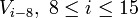 {{V_{i-8}},~    8 \le i \le 15}