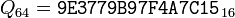 ~Q_{64} = \texttt{9E3779B97F4A7C15}_{16}