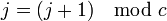 ~j = \mod c