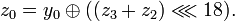 z_0 = y_0 \oplus \lll 18).
