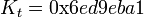 ~K_t = \mbox{0x}6ed9eba1