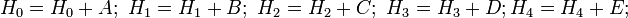 H_0 = H_0 + A;~H_1 = H_1 + B;~H_2 = H_2 + C;~H_3 = H_3 + D; H_4 = H_4 + E;