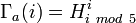 ~\Gamma_a = H^i_{i~mod~5}