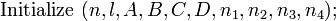 \mbox{Initialize}~;