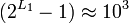 \approx 10^3