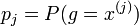 ~p_j = P}})