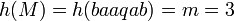 ~h=h=m=3