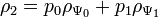 \rho_2=p_0\rho_{\Psi_0}+p_1\rho_{\Psi_1}