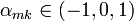 \alpha_{mk} \in