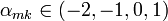 \alpha_{mk} \in