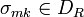 \sigma_{mk} \in D_R