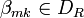 \beta_{mk} \in D_R