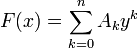 F = \sum_{k=0}^{n} A_k y^k