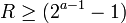 R \geq