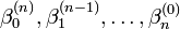 \beta_0^{},\beta_1^{},\ldots,\beta_n^{}