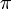 \pi~