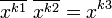 \overline{x^{k1} } ~ \overline{x^{k2} }= x^{k3} 