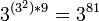 3^{*9}=3^{81}