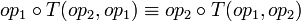 op_1 \circ T \equiv op_2 \circ T