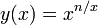 y=x^{n/x}\,