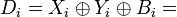 D_i = X_i \oplus Y_i \oplus B_i=