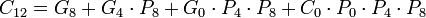 C_{12} = G_8 + G_4 \cdot P_8 + G_0 \cdot P_4 \cdot P_8 + C_0 \cdot P_0 \cdot P_4 \cdot P_8