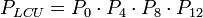 P_{LCU} = P_0 \cdot P_4 \cdot P_8 \cdot P_{12}
