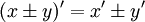 ' = x' \pm y' \,