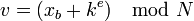 v =\mod N