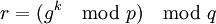 r=\mod q