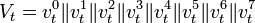 V_{t}=v_{t}^{0} \| v_{t}^{1} \| v_{t}^{2} \| v_{t}^{3} \| v_{t}^{4} \| v_{t}^{5} \| v_{t}^{6} \| v_{t}^{7}